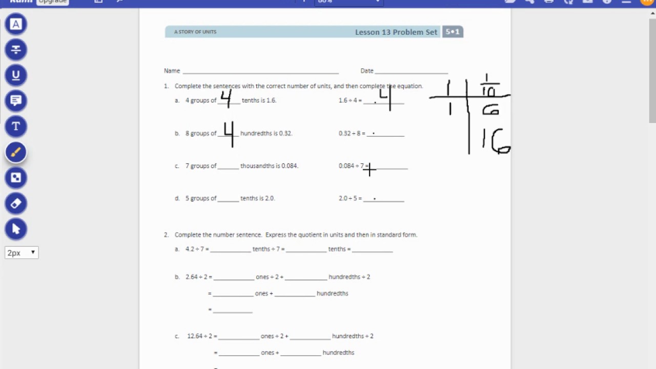 Eureka Math Grade 5 Module 1 Worksheets