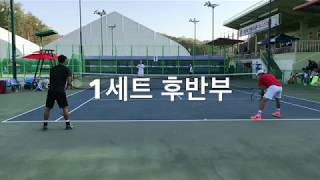 2018안동오픈테니스대회 8강 유다니엘 이태우(당진시청) VS 김유섭(도봉구청) 김덕영(구미시청)