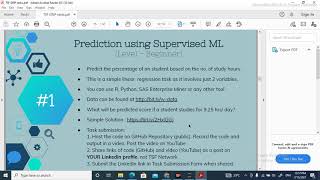 Prediction using Supervised ML in python in Jupyter Notebook IDE