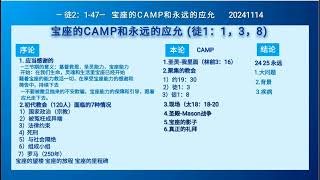 11-20 宝座的camp和永远的应允（徒1：1,3,8) 周中