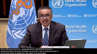 Media briefing on COVID-19 with Dr Tedros