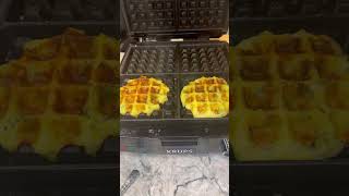 Make these OUTRAGEOUS Potato 🥔🧇 Cakes #shorts #waffle
