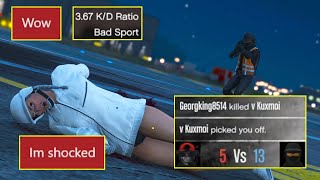 3.67K/D Bad Sport TRYHARD was schocked? [GTA Online]