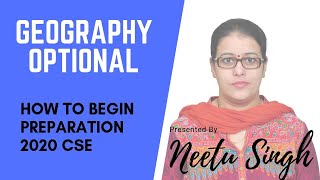 Workshop CSE 2020 - Geography Optional By Neetu Singh