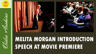 Melita Morgan Mister Lonely Introduction Speech before movie premiere. Archive video 2008.