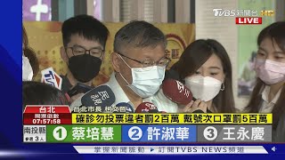 柯文哲偕同陳佩琪 早上八點現身投票｜TVBS新聞