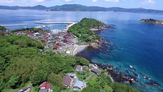 東北　JAPAN　Isinomaki City Tasirojima 田代島　4K空撮