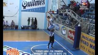 2016 ABVI  JORGE NEWBERY (89) vs. SOL DE MAYO  (76)