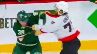 Noah Gregor Ben Jones Fight | Ottawa Senators vs Minnesota Wild 2024 NHL Highlights