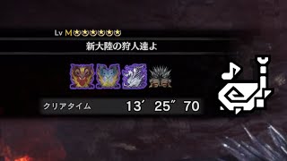 【MHWI】新大陸の狩人達よ　狩猟笛ソロ　13’25”70 Master Hunter of the New World Hunting Horn solo