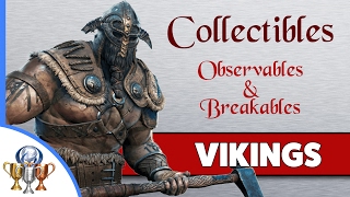 For Honor All 71 Observables \u0026 Breakables Collectible Locations (CH 2) Viking Campaign  (2.1 - 2.6)