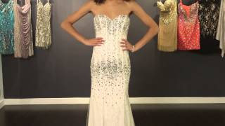 Strapless Crystal Beaded Dress JVN92842 | JVN by Jovani