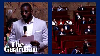Moment a French lawmaker shouts 'Go back to Africa' during fellow MP's speech