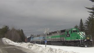 HD Railfanning Around Brownville Jct. ME on 12/27/2016: CMQ 202, CMQ 420 \u0026 NBSR 910