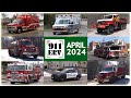 Fire Trucks, Ambulances, and Police Cars Responding Compilation | April 2024