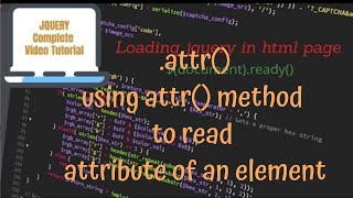 jQuery Tutorials #31 - using jquery attr() method to read an attribute of an existing element