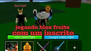 Veja a reação desse inscrito do canal jogando blox fruits comigo