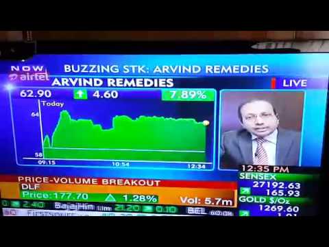 Dr.B.Arvind Shah MD&CEO Of Arvind Remedies Ltd, Interview In ET Now ...