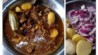 আজকে খাসি মাংস রান্না করলো মা 🥵 #mutton curry eating