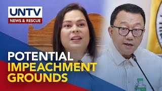 House “blue ribbon” committee, may nakikitang potensyal na impeachment grounds vs VP Duterte