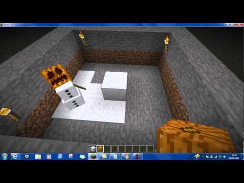 minecraft/how to make a snow golem / snowman pumpkin minecraft/how to make a snow golem / snowman pumpkin