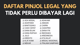 DAFTAR 30 PINJOL LEGAL YANG TIDAK PERLU DIBAYAR LAGI TAHUN 2023‼️ADAKAMI - EASYCASH - KREDITO