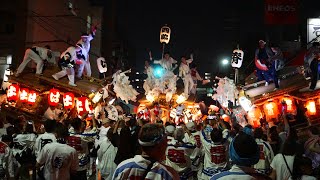 令和5年 馬場町/西脇組/脊戸口町 合同曳行 平野郷杭全神社夏祭り 試験曳き だんじり祭