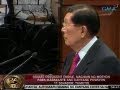 24 Oras: Senate President Enrile, naghain   ng mosyon para mabakante ang kanyang   posisyon