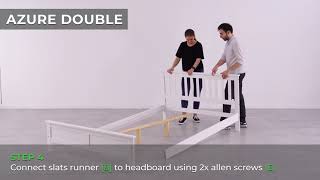 How to assemble the Azure Solid Pine Bed (Double Size) from Furniturebox UK