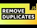 Remove Duplicate Values from Array in JavaScript | Remove Duplicate from Array