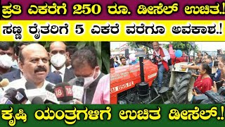 CM Bommai Karnataka budget 2022//ರೈತರಿಗೆ ಪ್ರತಿ ಎಕರೆಗೆ 250 ರೂಪಾಯಿ ಮೌಲ್ಯದ ಕೃಷಿ ಯಂತ್ರಗಳಿಗೆ ಡೀಸೆಲ್ ಉಚಿತ!