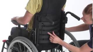 ▶ Wheelchair Etac Cross 5   Guide   Adjust back support velcro straps