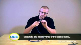 How to punch down RJ45 keystone jacks with Cat5e cable