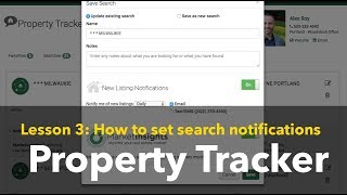 How to set search notifications - Property Tracker tutorial 3 of 5