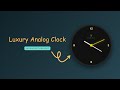 Luxury Analog Clock using HTML CSS JavaScript | Smooth Animation & Modern UI