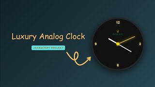 Luxury Analog Clock using HTML CSS JavaScript | Smooth Animation & Modern UI
