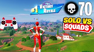 70 Elimination Solo Vs Squads Gameplay Wins (Fortnite Chapter 5 PS4 Controller)