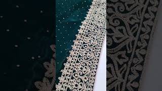 designer velvet dupatta #fashion #designer #boutique #youtubeshort#youtube#dupatta#embroidary