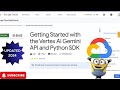 Getting Started with the Vertex AI Gemini API and Python SDK||GSP1209|| #quicklabs #googlecloudlab