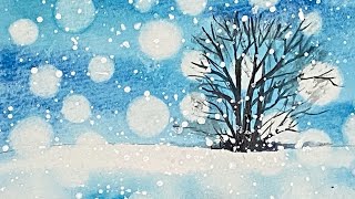 A Simple Christmas Watercolour Card