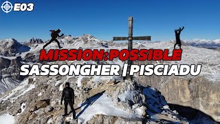 MISSION:POSSIBLE - E03 - Sassongher/Pisciadù - Winter Edition - Drone 4K - Ferrata Tridentina