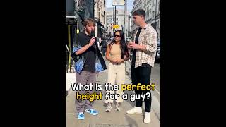 perfect height for guy? #latest #viral #socialexperiment #survey