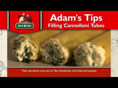 How to fill cannelloni featuring San Remo Brand Ambassador Adam Swanson How to fill cannelloni featuring San Remo Brand Ambassador Adam Swanson