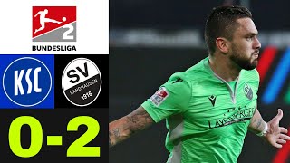 Karlsruher SC 0-2 SV Sandhausen | Alle Tore und Highlights |  2. Bundesliga
