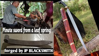 How to make a pinute sword using a primary leaf spring