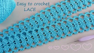 Очень КРАСИВОЕ ленточное КРУЖЕВО вязание крючком МК 💎 Beautiful and very easy to crochet LACE