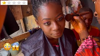 ASMR THIS MUA TURNED ME TO BARBIE💕 | MAKEUP BY THE ROADSIDE IN NIGERIA 🇳🇬