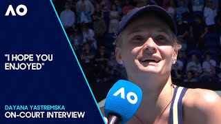 Dayana Yastremska On-Court Interview | Australian Open 2024 Fourth Round