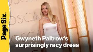 Gwyneth Paltrow's surprisingly racy Oscars 2026 dress is slit all the way up the sides