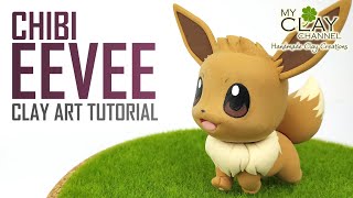 How to make Chibi Eevee - Pokémon - Clay Art Tutorial